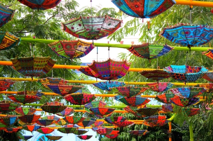 Beautiful prop set up at Jaipur Literature Festival