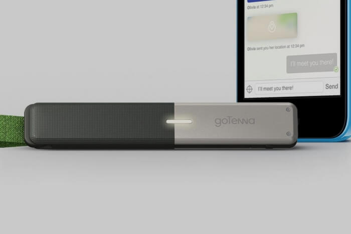 goTenna device - it helps keep a tab on fellow travelers