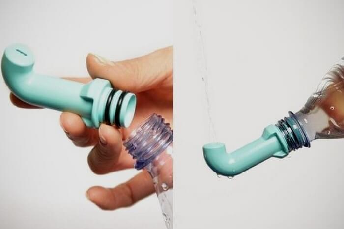 How to fit a portable bidet on a bottle