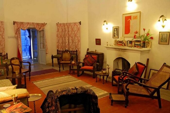 The royal sitting area at the Ajmer Bungalow