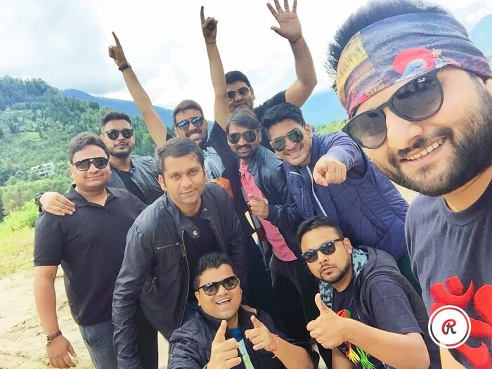 Sumit and his friends on a trip to Ladakh