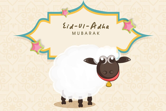 A greeting card for the festival of Eid-ul-Adha