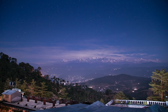 A beautiful night shot of the starry sky at Ranikhet
