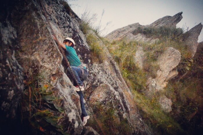 indulging in rock climbing at chauthi jali