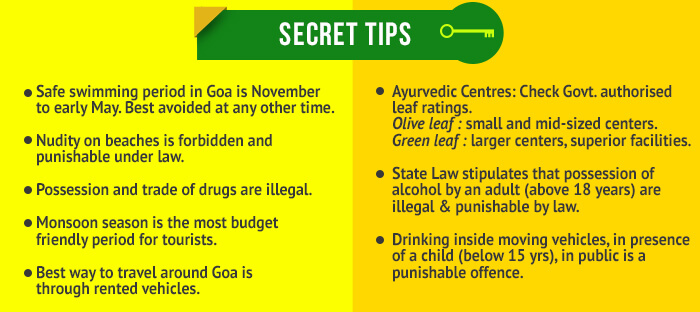 secret tips for holidaying in goa and kerala