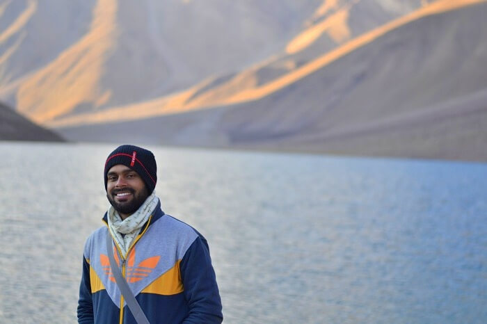 Shubham at Chandratal Lake