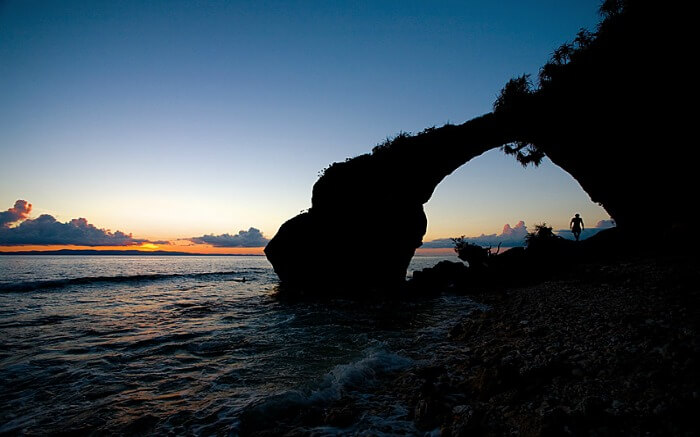 Sunset in a beach in Neil Island