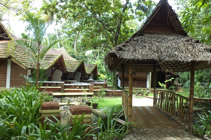 A shot of the Alleppey garden view villa at Punnamada resort