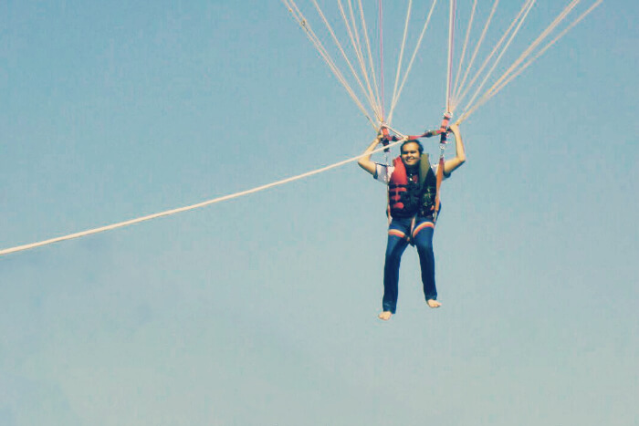 Prasham parasailing in Goa