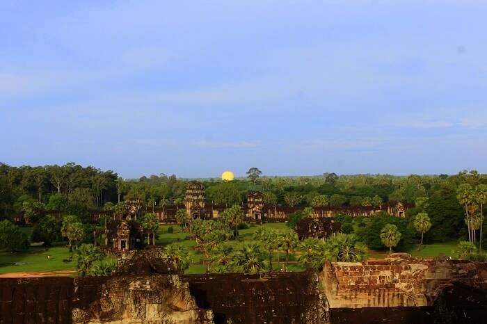 Sunrise view from the Angkor Wat Temple