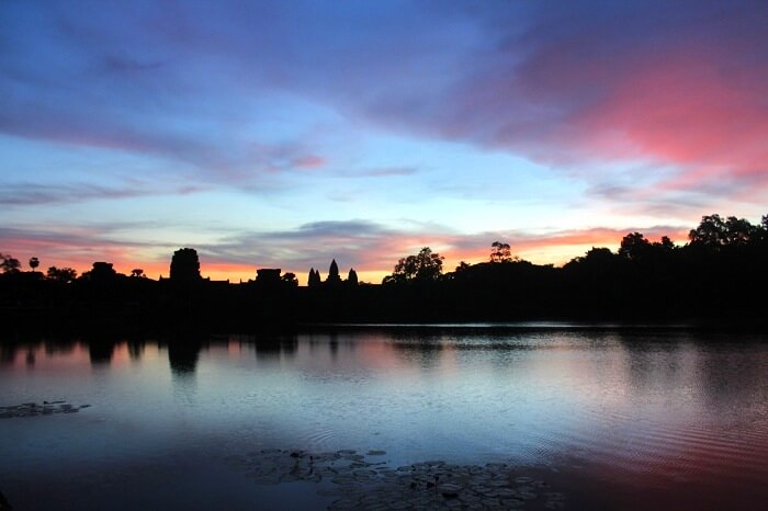 Morning sky in Angkor Wat Temple