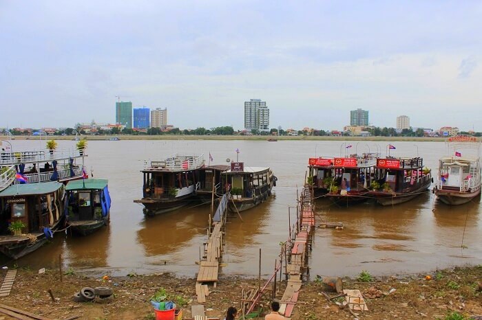 Avijit going for a boat ride in Cambodia