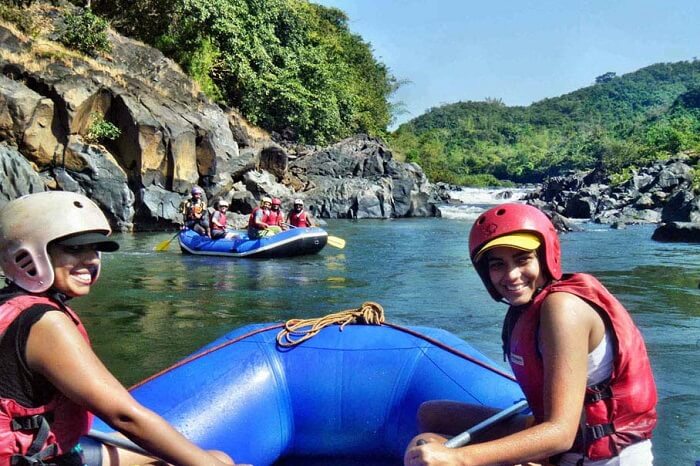 Numerous travelers indulge in rafting organised by Atlantis water sports