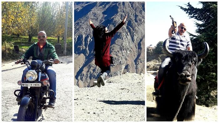 Jayesh and his wife in Himachal