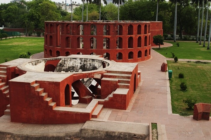 Some of the instruments at the Jantar Mantar observatory in Delhi