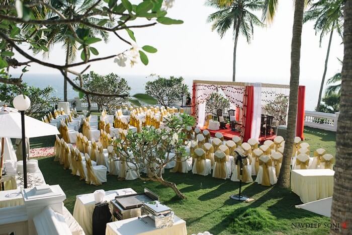 A beach wedding resort in Kerala