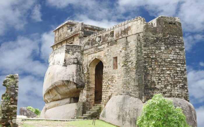 View of Madan Mahal Fort in a clear day