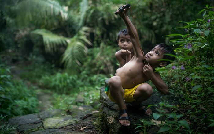 Local children of Mawlynnong Village