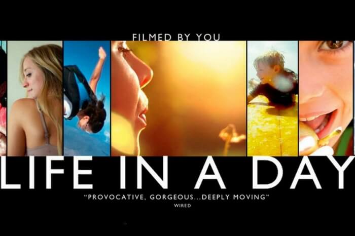 Clips depicting moments from the lives of people in the documentary Life in a Day