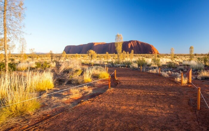 Dome-like rock formation in Uluru