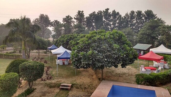A view of the various stay options at Club Awara in Manesar
