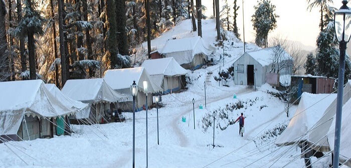 A snap from one of the places for snow camping in Kanatal