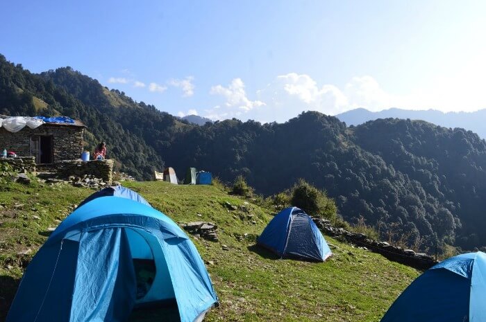 the splendid view of hills at the camps
