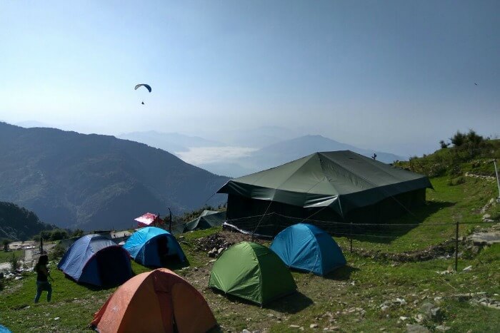what our campsite looked like in the morning
