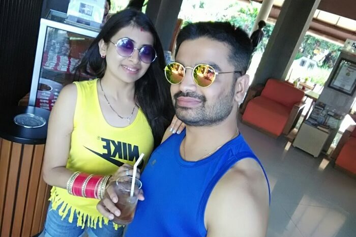 A couple chilling out on a vacation