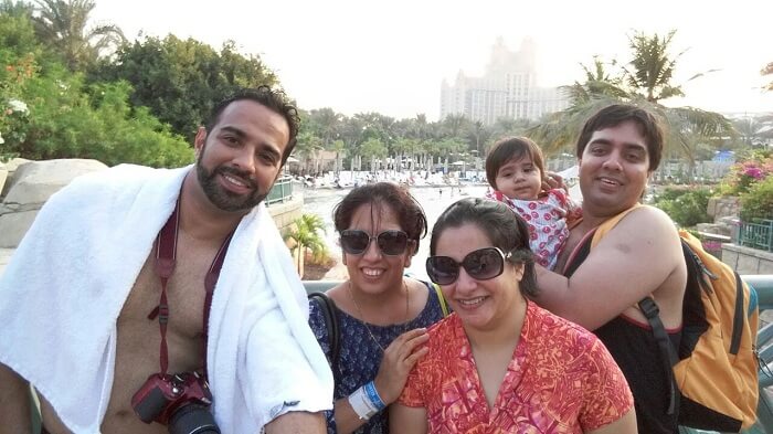 family enjoying watersports at Dubai Atlantis