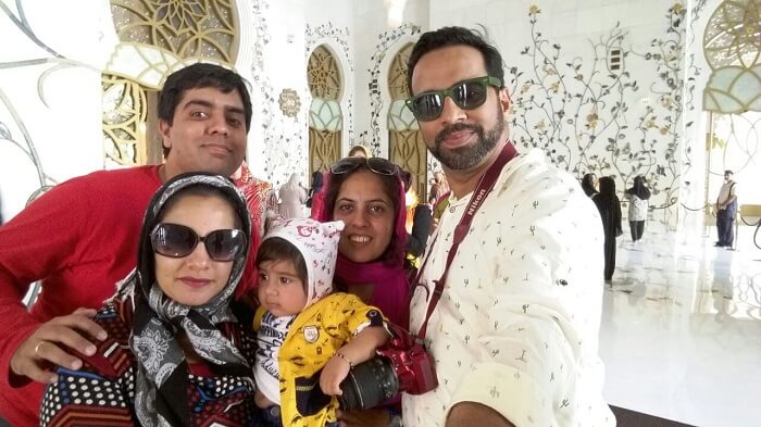Family traveling together and having fun
