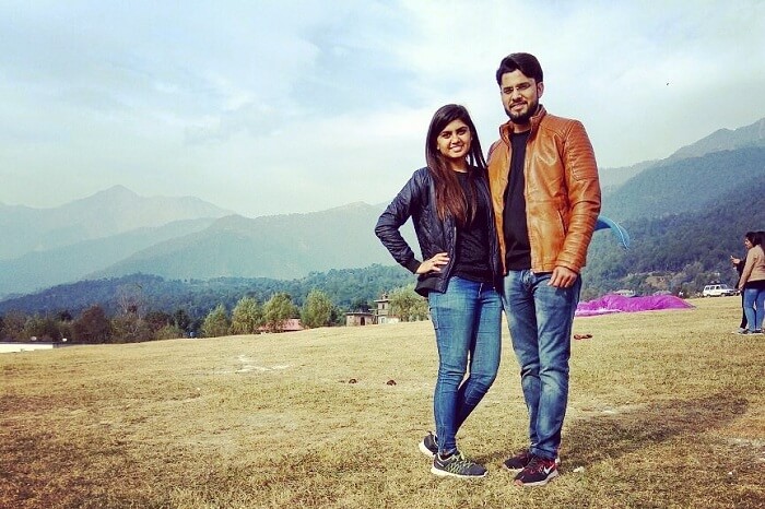 Couple near mountains