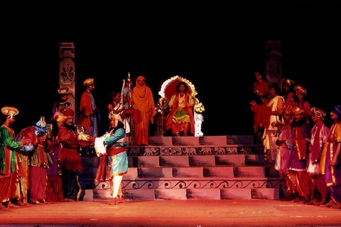 A play in progress during Hampi Utsav