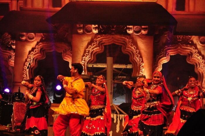 Group dance performed during Hampi Utsav