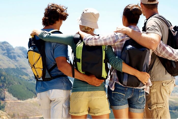 Youngsters traveling in group