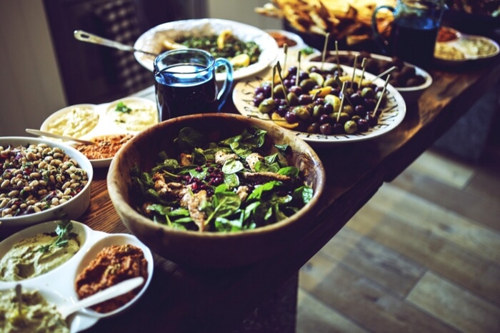 Food delicacies at a vegan restaurant in Buenos Aires