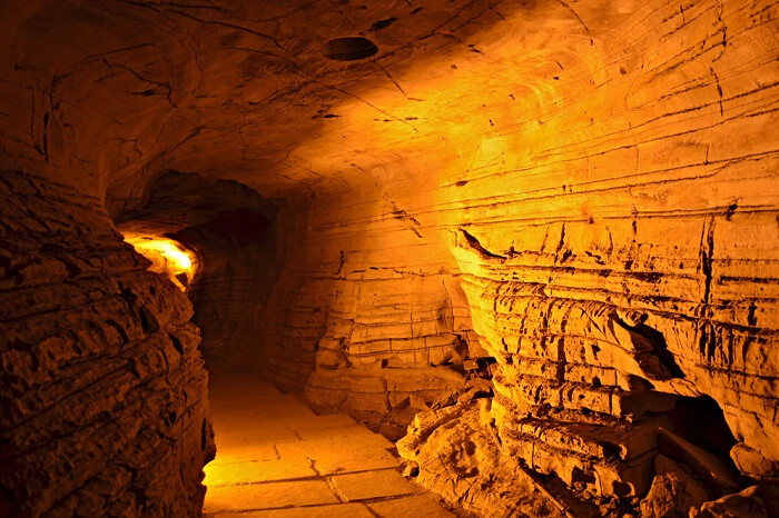 The well-lit Belum Caves in Andhra Pradesh