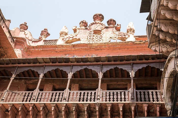 The vintage Shaukat Mahal in Bhopal