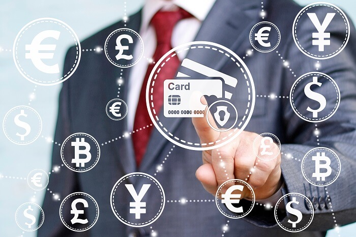 A poster showing the power one gets with a multi-currency prepaid travel forex card