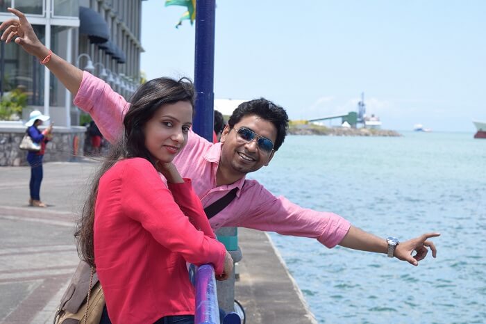 Couple traveling together