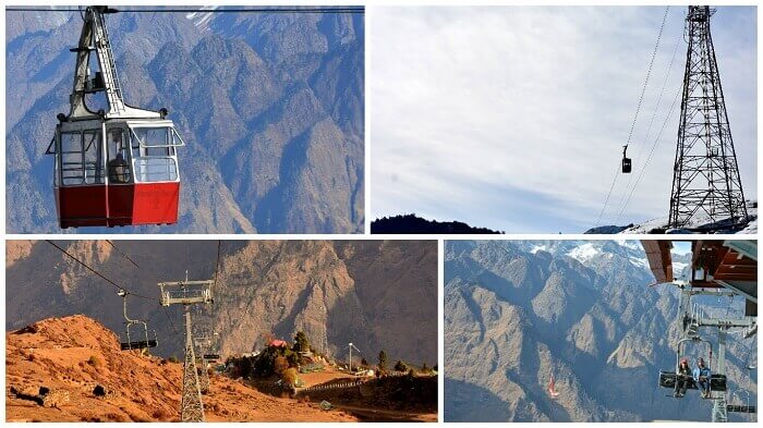 Collage showing Auli-Joshimath ropeway