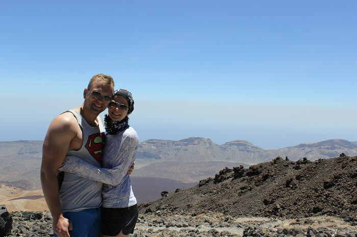couple on tenerife mountain