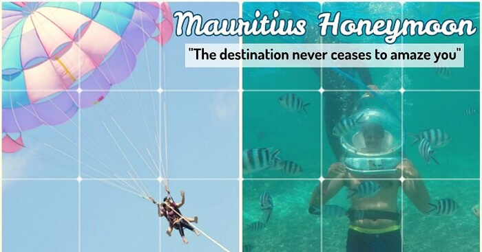 Chintan on a honeymoon trip to Mauritius