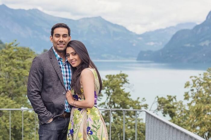 Honeymoon couple in Interlaken