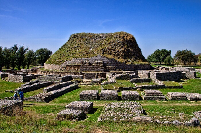 The excavated and restored site of Taxila at Rawalpindi in Pakistan