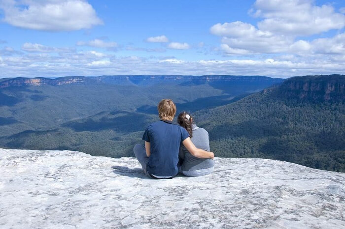 Romantic couple at the Blue Mountains, Sydney