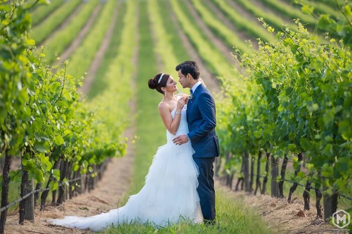 Couple tasting wine in Yarra Valley