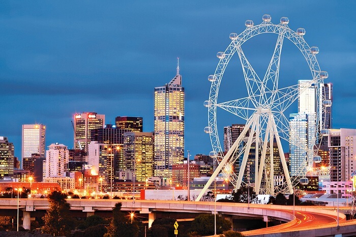 City of Melbourne at night
