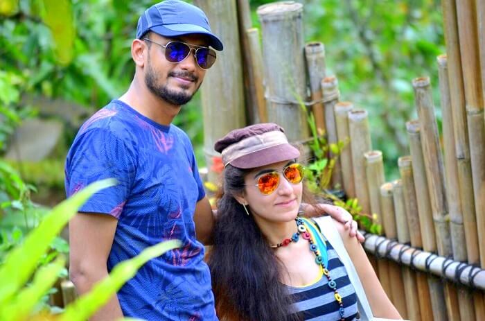 Sanchit and wife doing sightseeing in Ubud