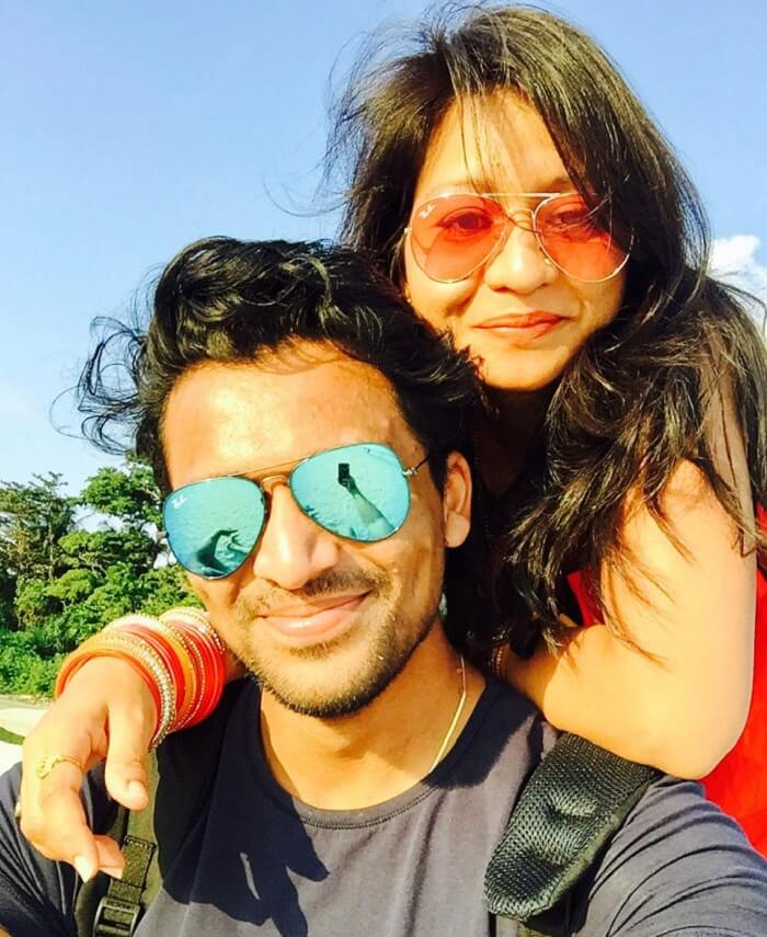 Mayank and his wife in havelock